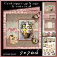 Cardtopper Vintage Lace Yellow and White Flowers 436