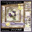 Cardtopper Vintage Flower and Citrus Butterfly 451