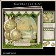Cardtopper Vintage Christmas Bauble Gold 465
