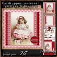 Cardtopper with Large Highbox Christmas Litte Girl 470