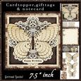 Cardtopper Large Butterfly Creme Brown 487