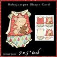 Babyjumper Shape Card Kit First Christmas Girl Red 519