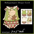 Babyjumper Shape Card Kit First Christmas Girl Green 520