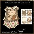 Babyjumper Shape Card Kit First Christmas Girl Brown 521