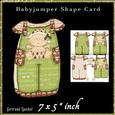 Babyjumper Shape Card Kit First Christmas Boy Green 523