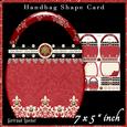 Handbag Shape Card Kit Red 121