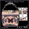 Handbag Shape Card Kit Blue Butterfly 126