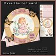 Round Over the Top Card Baby Girl Pink 536
