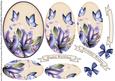 Oval Pyramage Blue Lillies 106