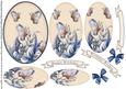 Oval Pyramage Iceflowers and Butterflies 108
