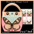 Handbag Shape Card Soft Color Butterfly 135
