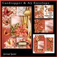 Cardtopper with Matching Envelope Poinsettia 639
