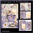 Cardtopper with Matching Envelope Cupcake Lilac 640
