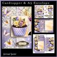 Cardtopper with Matching Envelope Cupcake Lilac 644