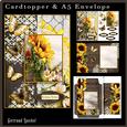 Cardtopper with Matching Envelope Sunflower 645