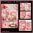 Cardtopper with Matching Envelope Tea Time Pink 653