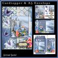 Cardtopper with Matching Envelope Tea Time Blue 654