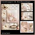 Cardtopper with Matching Envelope Creme Wedding 655
