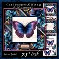 Cardtopper Flowers & Butterfly Dark Moon 664
