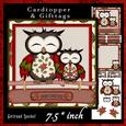 Hoo Hoo Christmas Cardtopper 704 Red