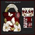 Handbag Shape Card Lovely Christmas Flowers 143