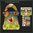 Handbag Shape Card Lovely Christmas Flowers 145