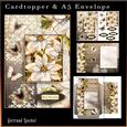 Cardtopper with Matching Envelope Elegant Christmas 717