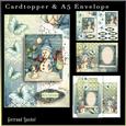 Cardtopper with Matching Envelope Snomans Love 719