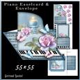 Piano Easel Card Soft Blue Light 746