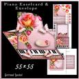Piano Easel Card Soft Pink 747