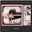 Happily Together Hearts Card Kit White Black Pink 750