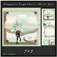 Happily Together Hearts Card Kit Soft Green Apricot 751