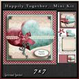 Happily Together Hearts Card Kit Soft Magenta Turqouise 753