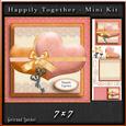Happily Together Hearts Card Kit Soft Pink Orange 755