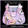 Handbag Shoe Shape Card Pink Blue 758