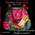 Handbag Shoe Shape Card Black Pink 760