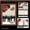Cardtopper with Matching Envelope Redbrown Black 766