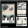 Cardtopper with Matching Envelope Softblue Darkblue 767