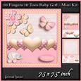 Cardtopper Baby Girl Fingers and Toes 769