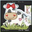 Cow Shape Card Girl 774