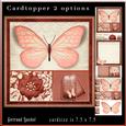 Cardtopper Butterly Themed Red 780