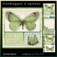 Cardtopper Butterly Themed Green 783