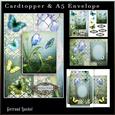 Cardtopper with Matching Envelope Blue Tulip 784