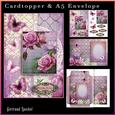 Cardtopper with Matching Envelope Soft Pink Rose 785