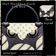 Owl Handbag Card with Box 790