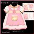 Baby Girl Dress Shape Card 819
