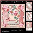 Cute Tags and Roses Card Topper 854