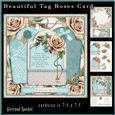 Cute Tags and Roses Card Topper 855