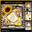 Pretty In Yellow Card Topper minkit 885