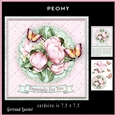 Lace and Flowers Peony card topper kit 902